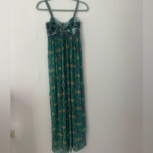 Maaji Teal and Pink Patterned Maxi Dress